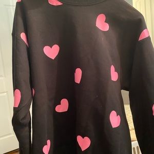Tops - Pink heart sweatshirt Tops - Pink heart sweatshirt
